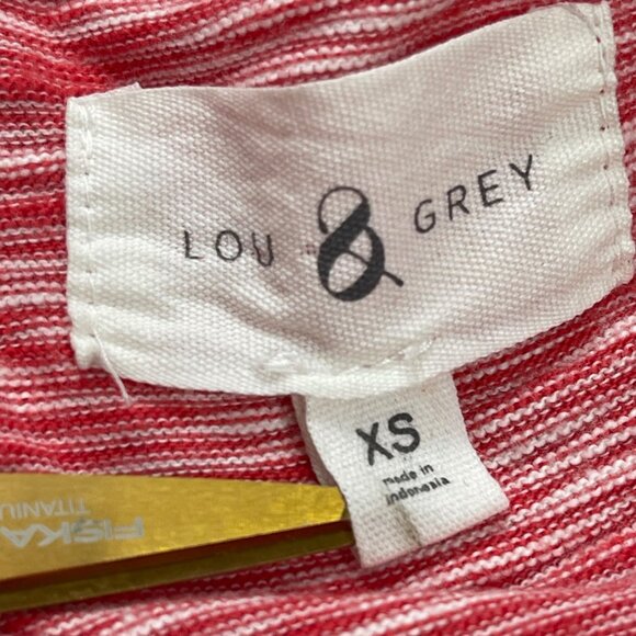 Lou & Grey Striped Softserve Slub Pocket Maxi Dress Women's XS 100% Cotton Red - Picture 5 of 10